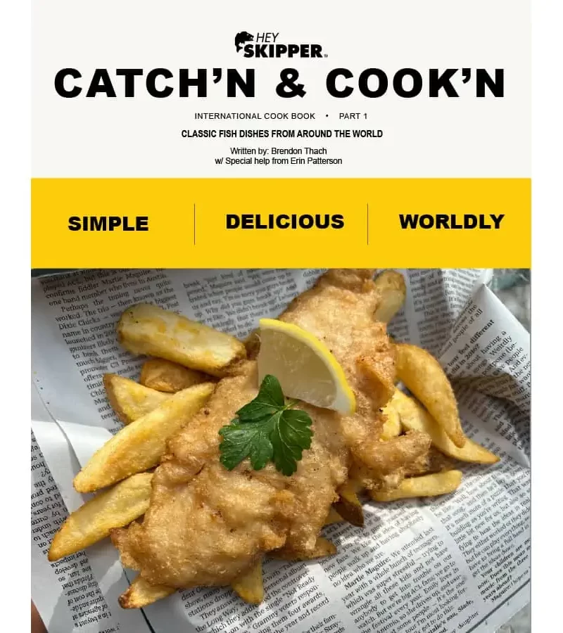 Catch’n & Cook’n INTL Fish Cookbook by Hey Skipper (Instant Download)