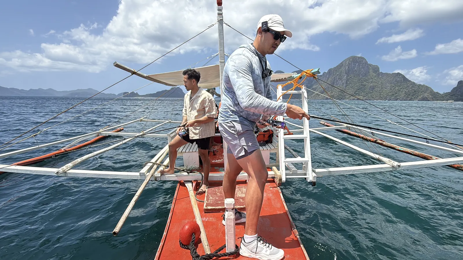 Fishing from a bangka boat near El Nido